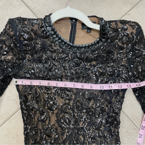 Nadine Merabi Bella Black Sequin Jumpsuit Small - Picture 5 of 13